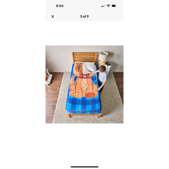 Zippy Sack Dog Puppy Fleece Bed Spread Comforter With Zipper Kids Full Size NEW - Picture 9 of 13